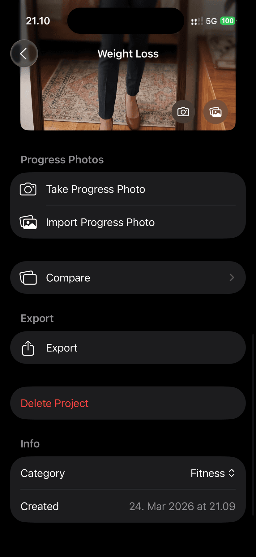 Before After Studio project options and timeline view